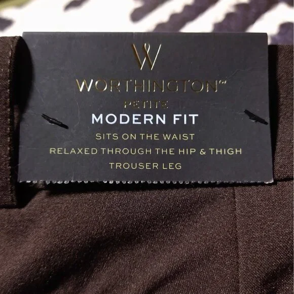 Worthington Modern Fit Brown Trousers NWT - Picture 4 of 6